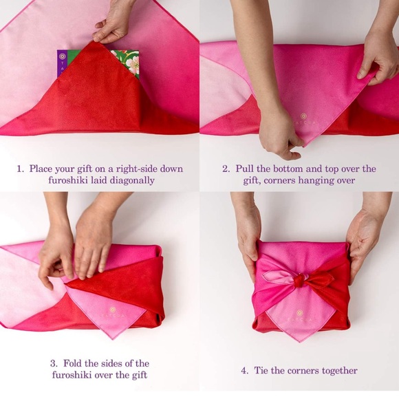 Tatcha Dewy Skin Care Set The Rice Wash/Kissu Lip Mask/Furoshiki Gift Wrap New - Picture 13 of 15